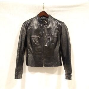 Zara Black Leather Biker Jacket